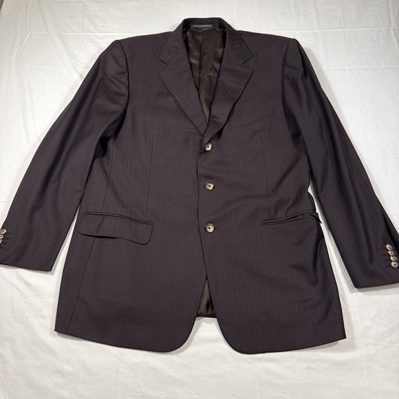 BLAZER JACKET Ermenegildo Zegna Neiman Marcus 100% WoolWool Black‎ 42R